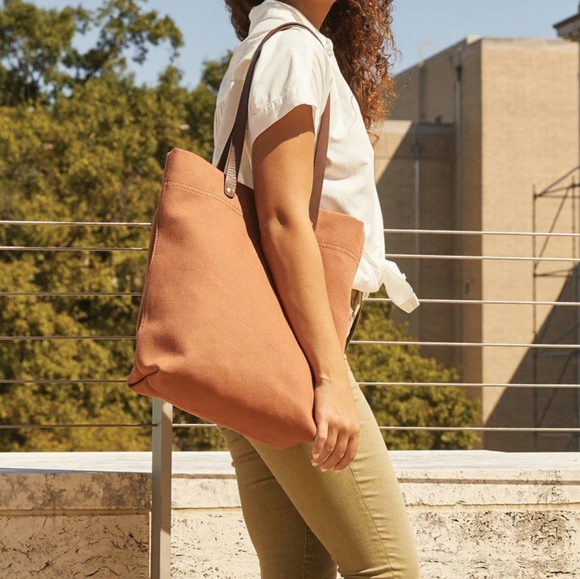 🆕 Nisolo Amber Canvas/Leather Tote Bag - Picture 3 of 7